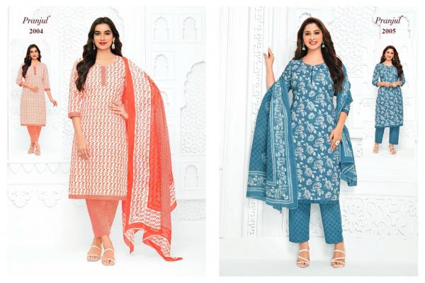 Pranjul Priyanka Vol 20 	Pure Cotton Dress Material